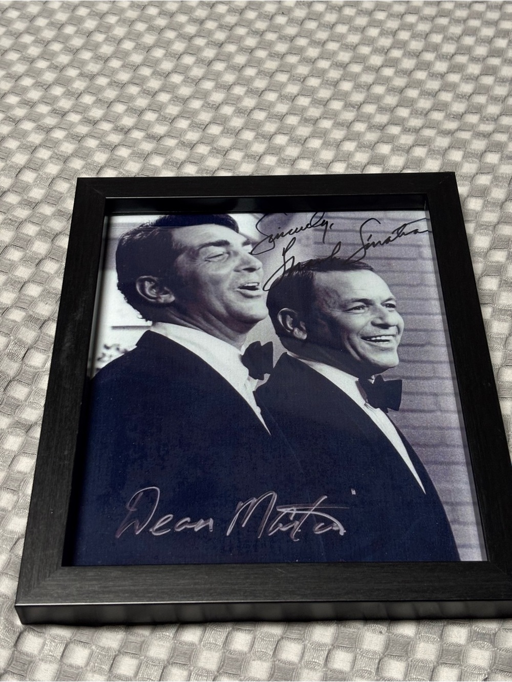 Dean Martin-Frank Sinatra 9x11 Framed Picture- Copy- Signed